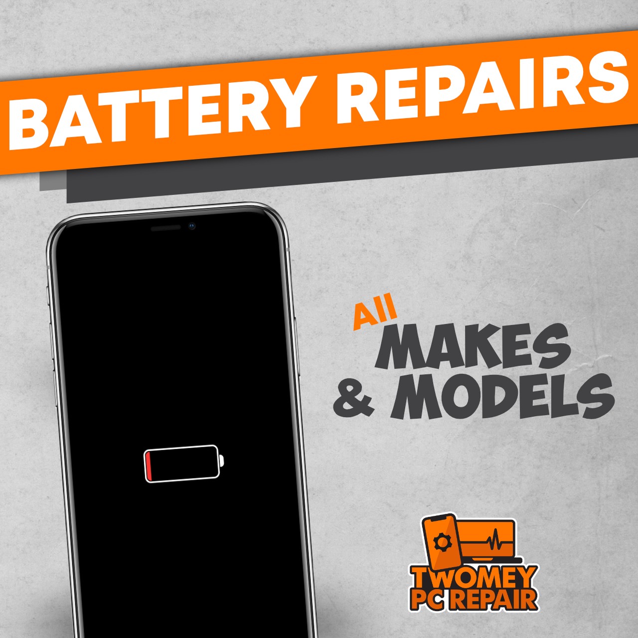 Battery Repair services are available for all makes and models. Whether you need a Battery Replacement or Cellphone Repair, we have got you covered.