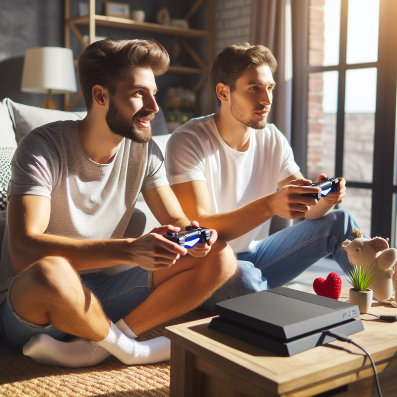 Two young men from Highland, Arkansas are gaming on their Xbox at home.
